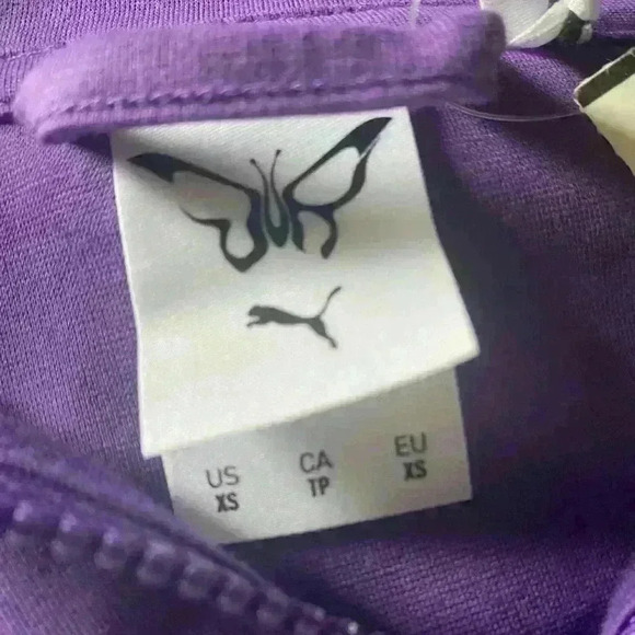 PUMA X DUA LIPA T7 ROYAL PURPLE CROPPED LOGO JACKET SIZE XS - Picture 7 of 10